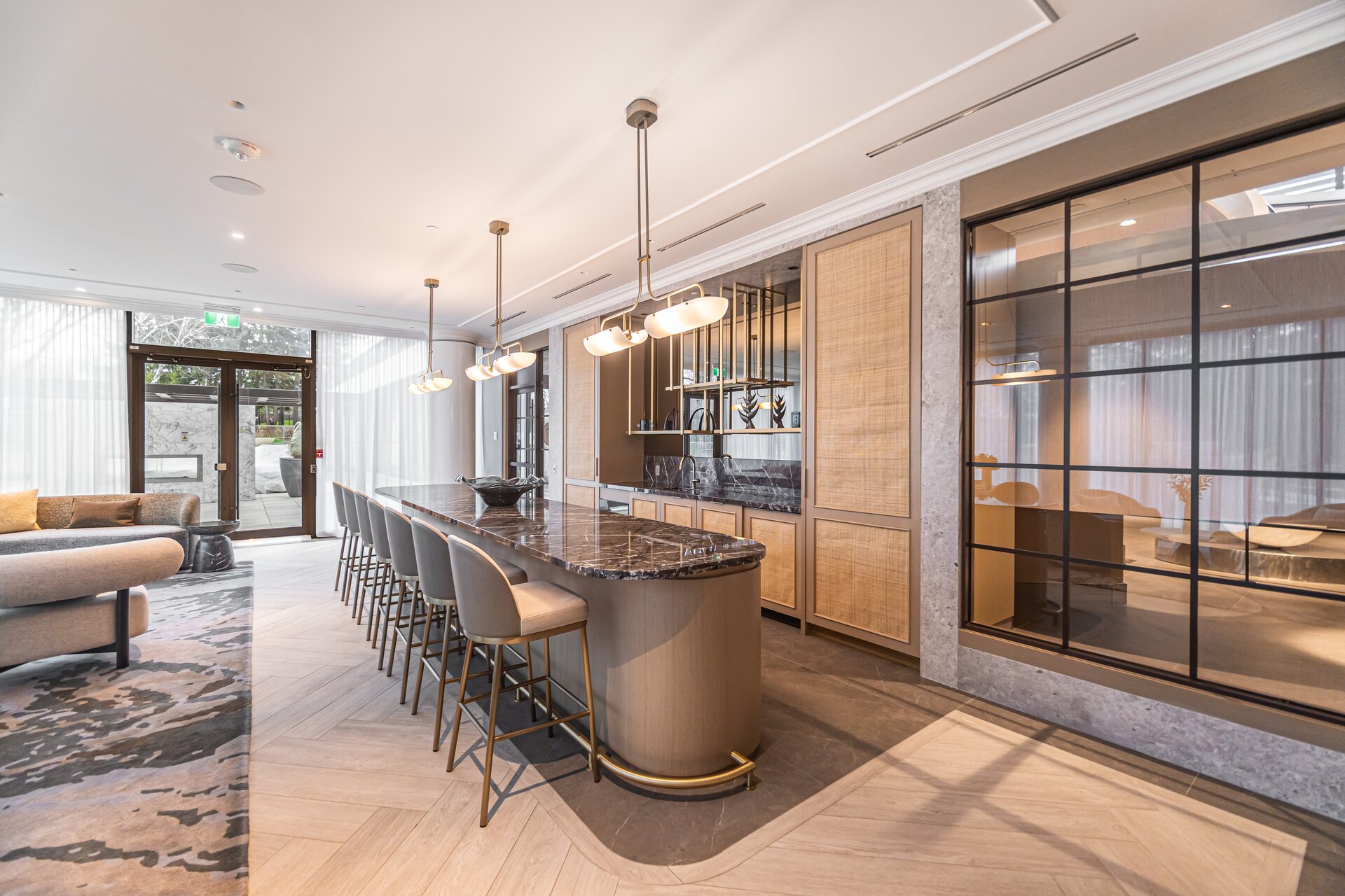 Bar and entertaining area – Royal Orchard residences
