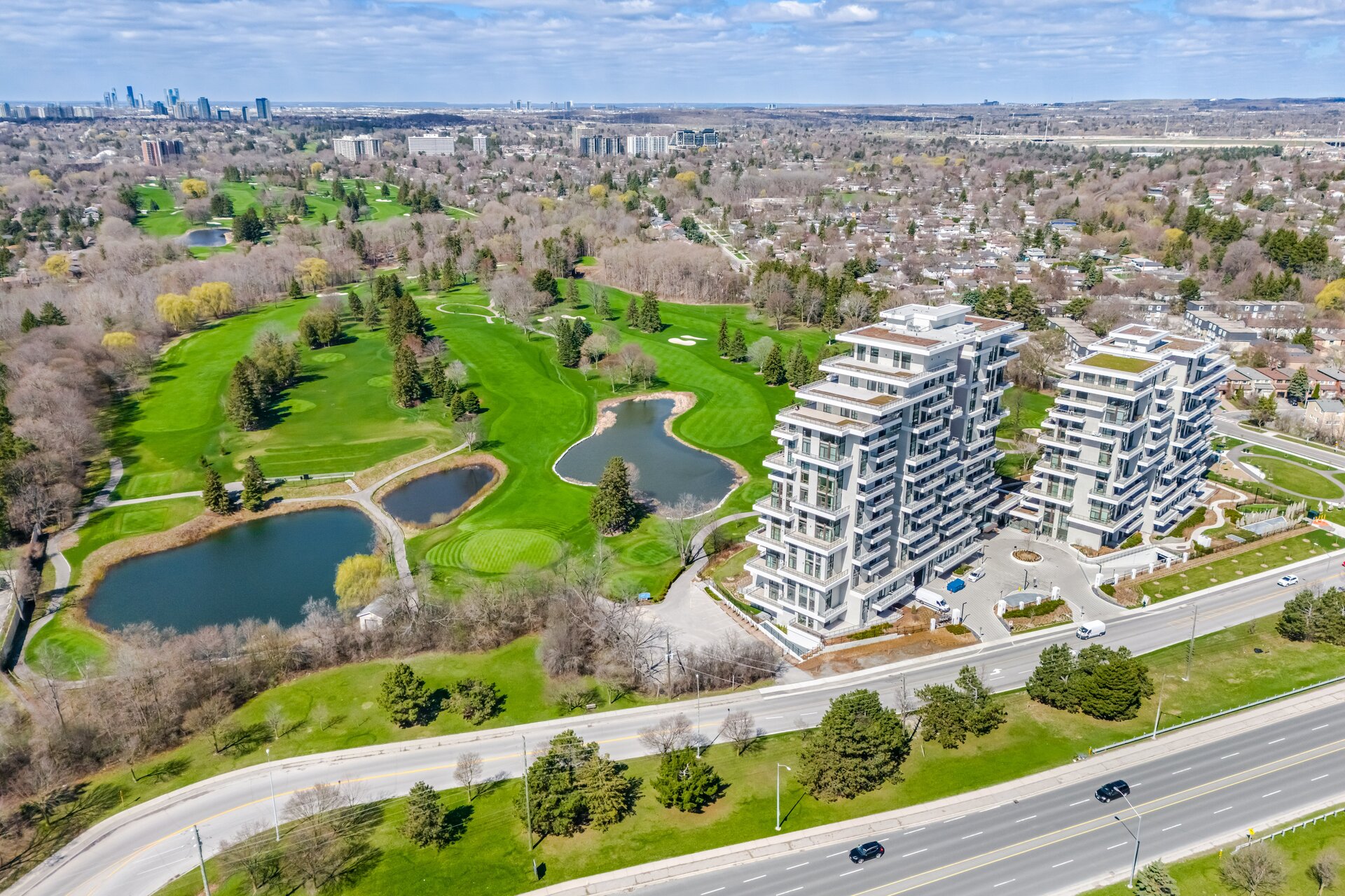 Golf course and skyline views from 399 Royal Orchard Blvd